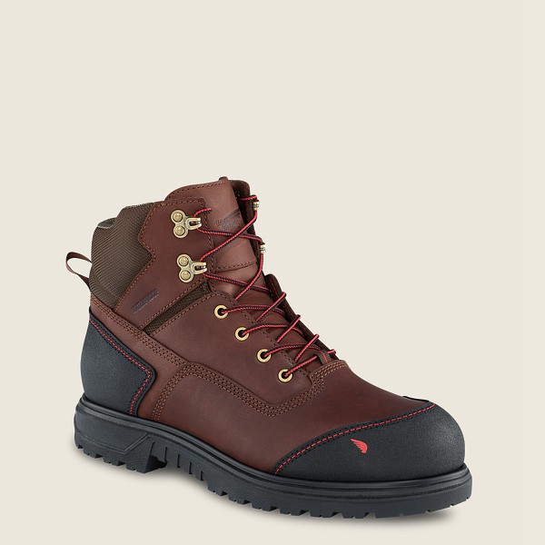 Red Wing Work Boots Brown/Black - Red Wing Mens Brnr Xp - 6-inch Waterproof Soft Toe - IOVKH-5403